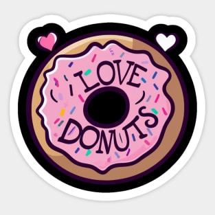 I Love Donuts Sticker